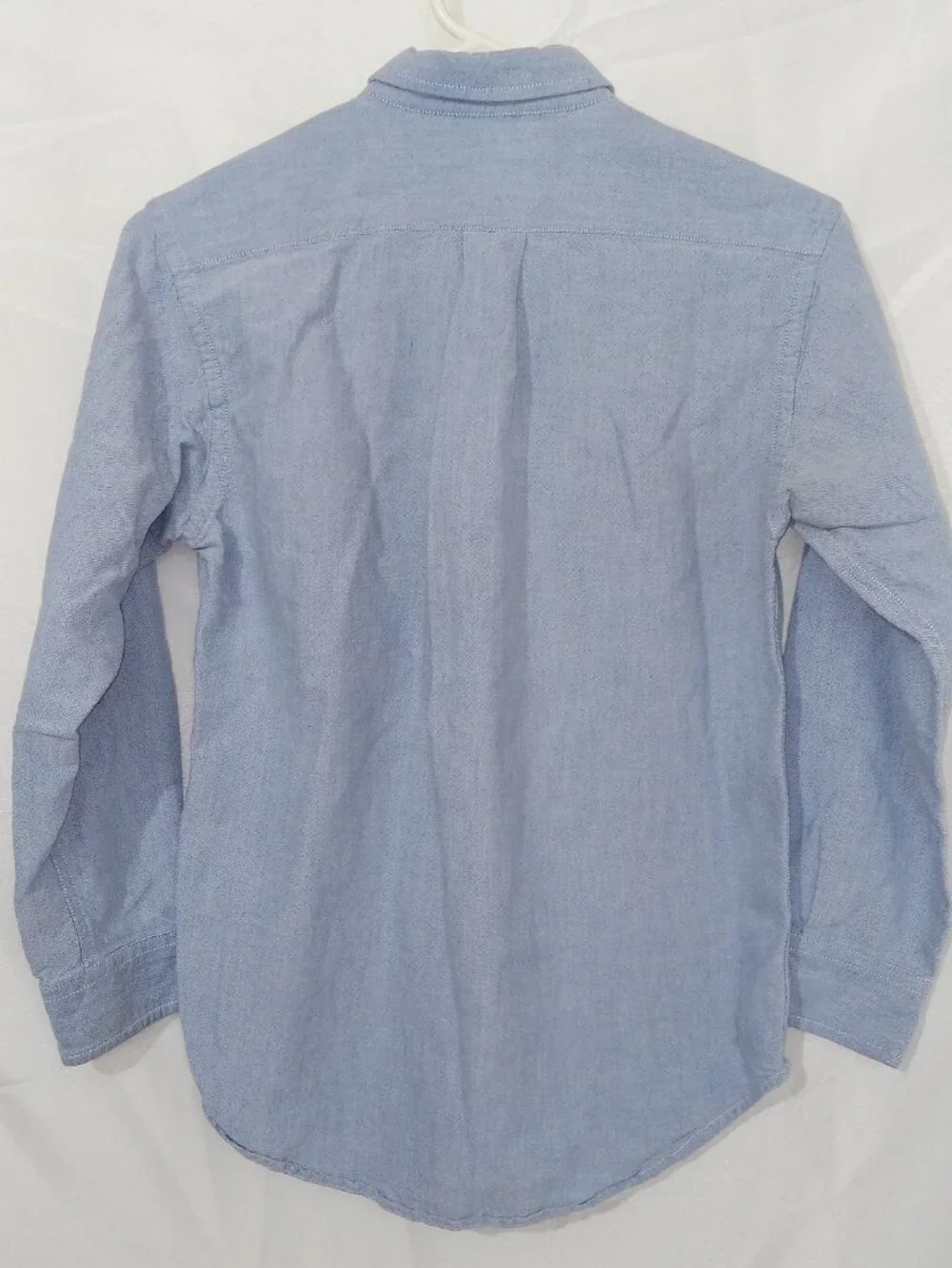 Ralph Lauren Boy's Size 12 Chambray Blue Cotton Button Down Polo Preppy